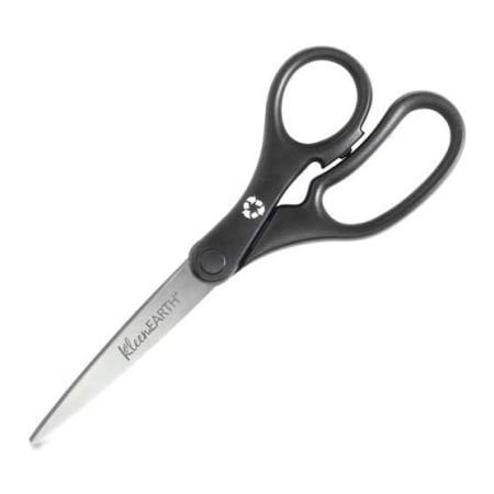 Acme United Westcott 15583 KleenEarth Basic Plastic Handle Scissors, 8" Length, Pointed, Black 15583